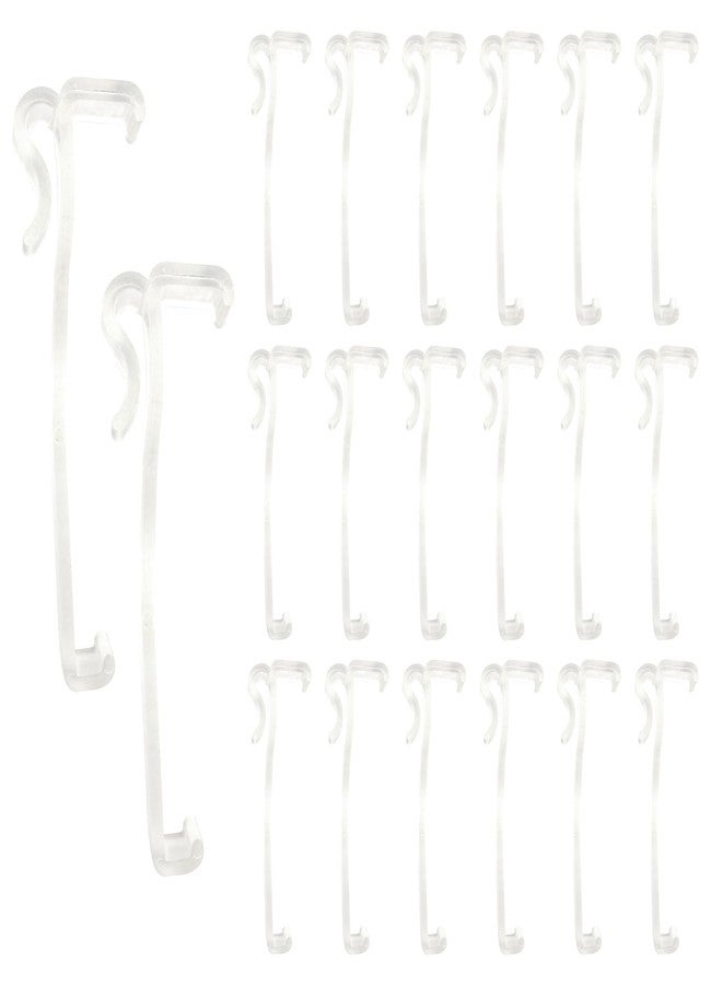 Adyoney 3.25 Inch Clear Plastic Valance Clips, Replacement Clips for Horizontal Blinds Window Valance（20PCS） - Image 1